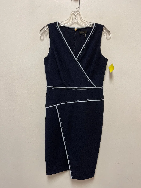 Dress Casual Midi By Donna Karan In Navy, Size: S