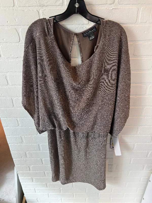 Dress Casual Midi By Jessica Howard In Brown, Size: Xl