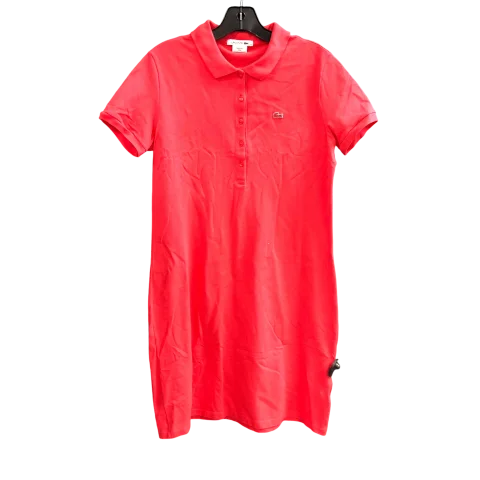 Dress Casual Midi By Lacoste In Pink, Size: L