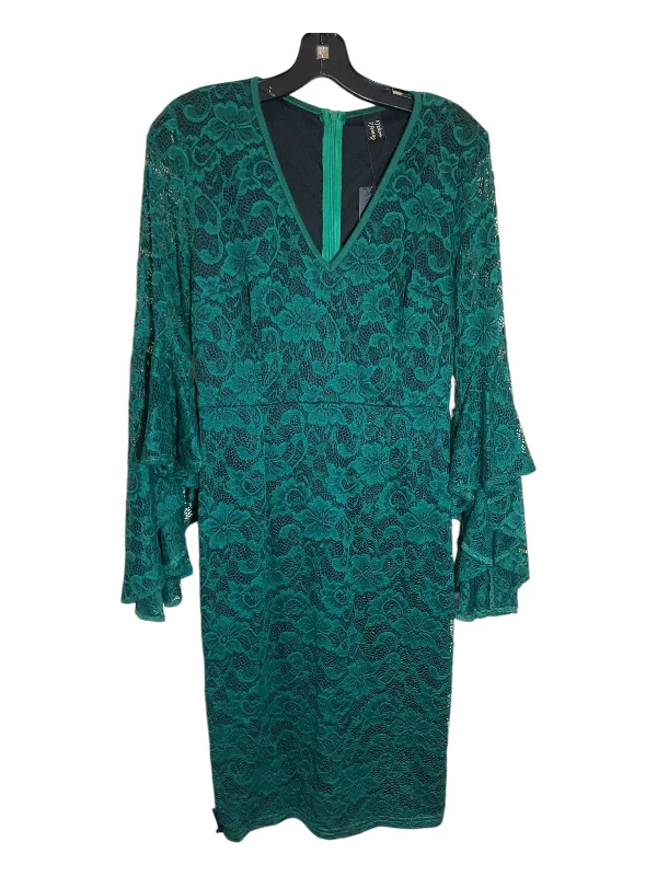 Dress Party Midi By Clothes Mentor In Green, Size: M