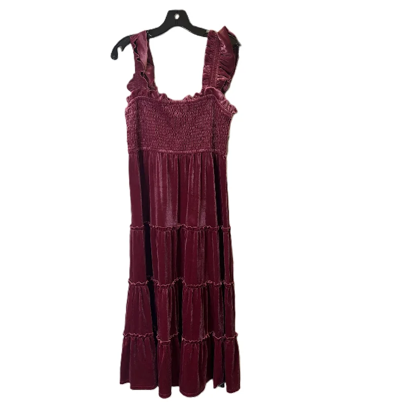 Dress Party Midi By Crown And Ivy In Purple, Size: L