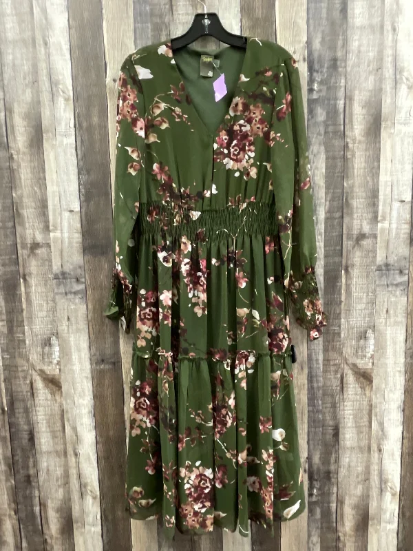 Green Dress Casual Maxi Taylor, Size L