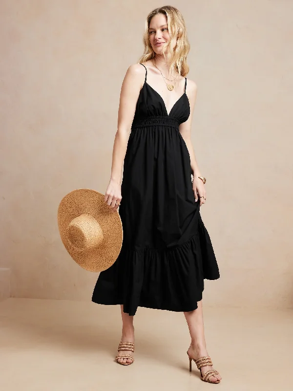 Poplin Maxi Dress