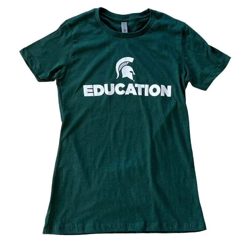 College of Education "Education " Women's Green Short Sleeve T-Shirt