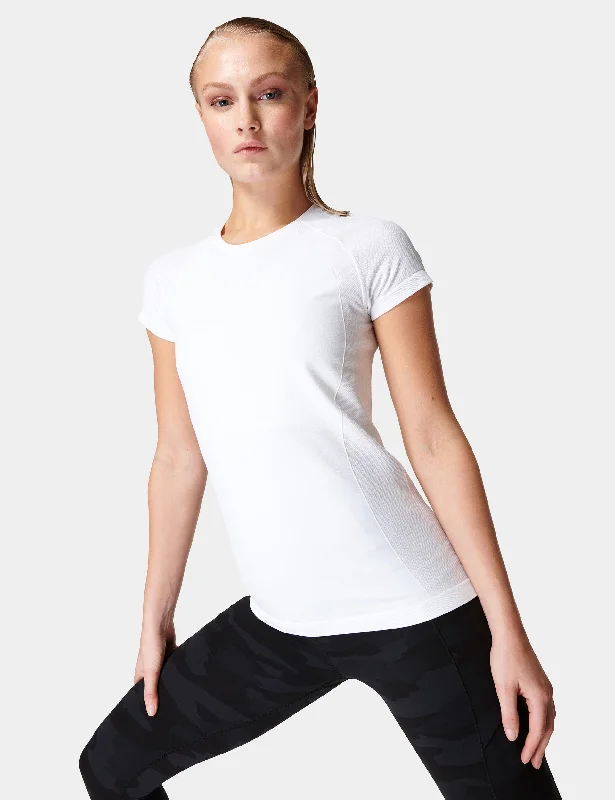 Athlete Seamless Gym T-Shirt - White