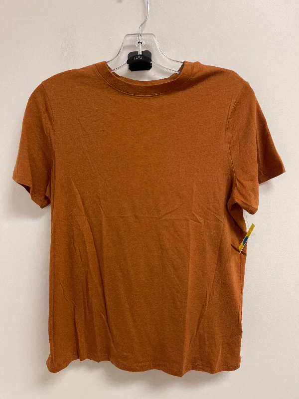 Top Short Sleeve Basic By A New Day In Orange, Size: Xs