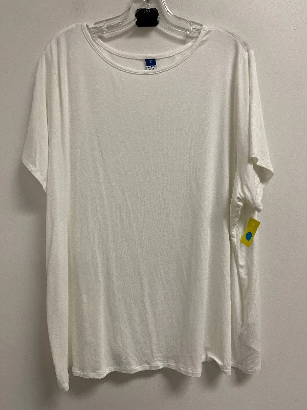 Top Short Sleeve By Old Navy In White, Size: 2x