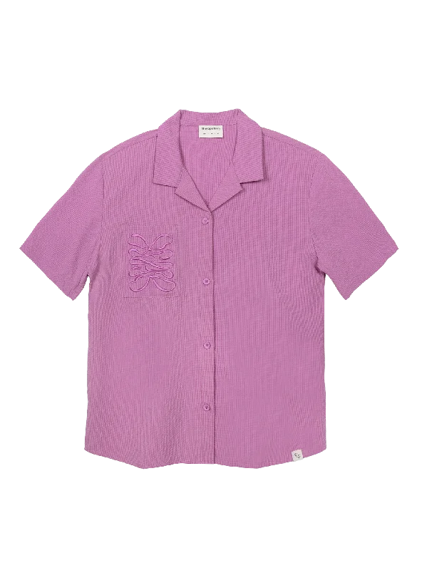 Resort Shirt (Seersucker Bow Guava)