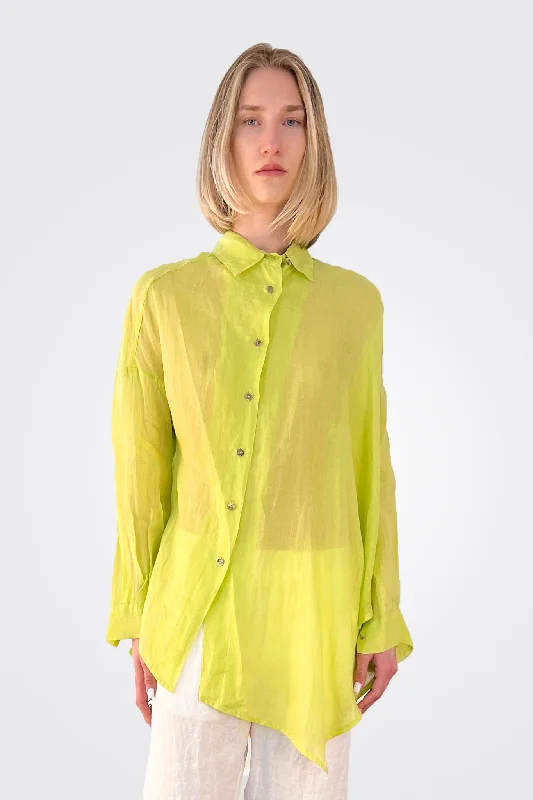 Asymmetrical Shirt - Lime