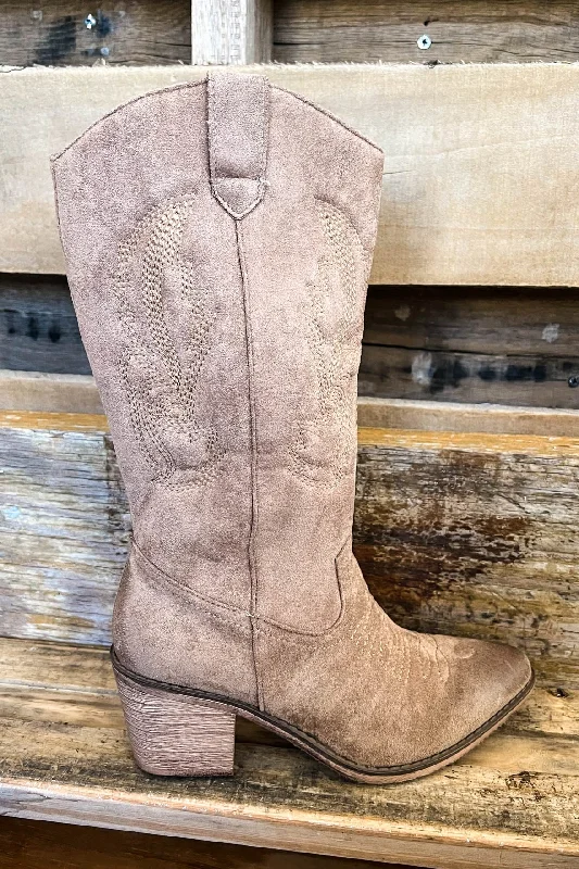 Cowgirl UP Boots - Taupe