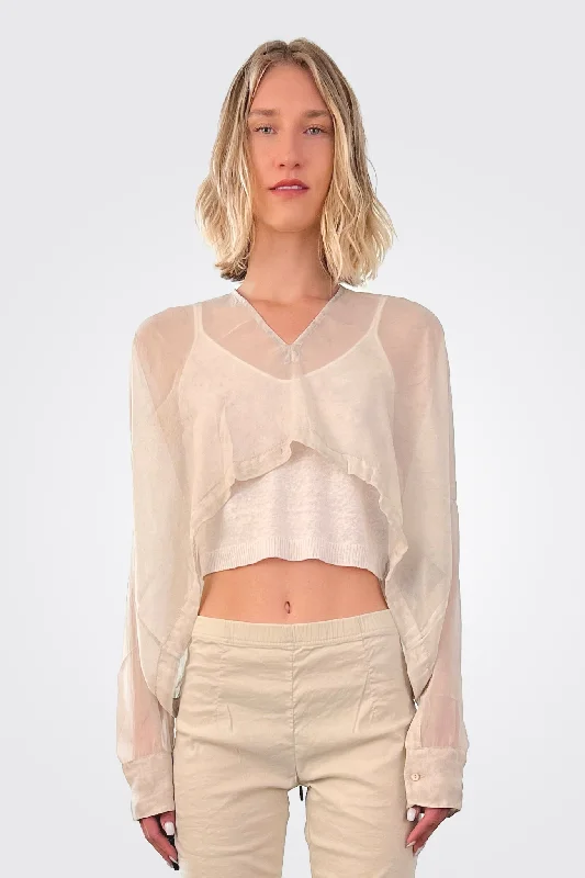 Shrug Sheer Cropped - Flint