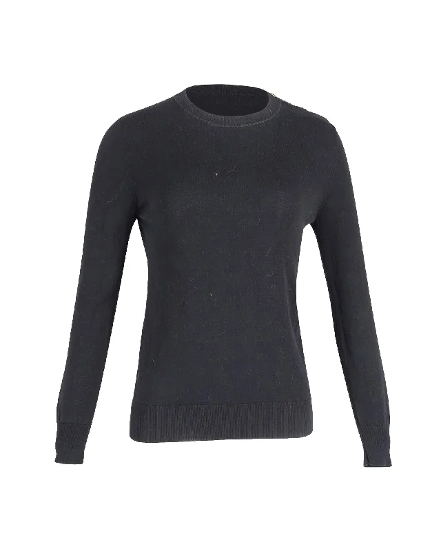 Givenchy Crewneck Sweater in Black Cotton