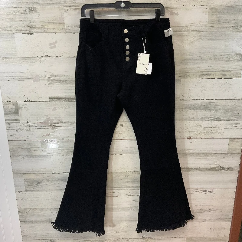 Jeans Flared By PANTALON In Black, Size: L