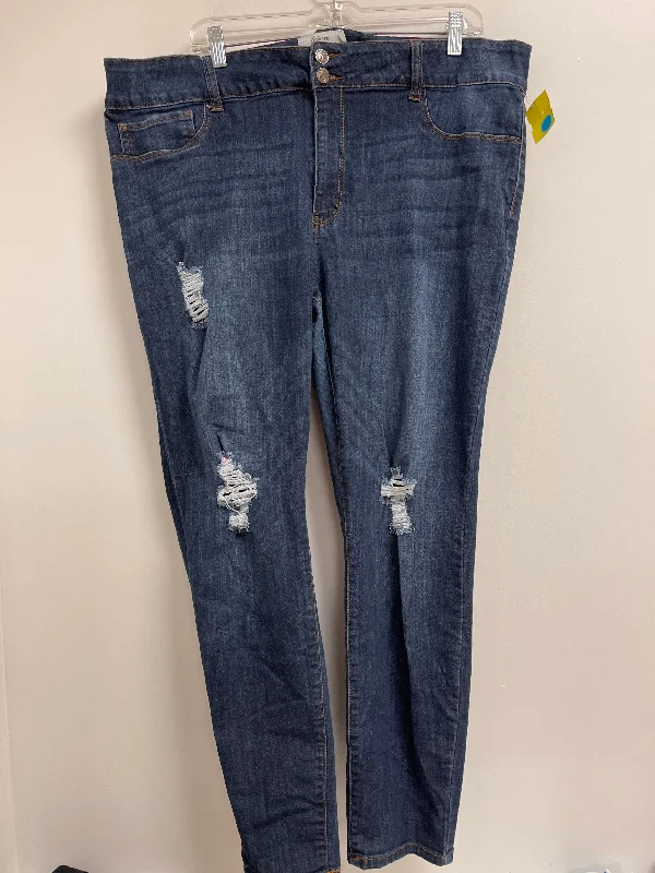 Jeans Straight By Clothes Mentor In Blue Denim, Size: 22