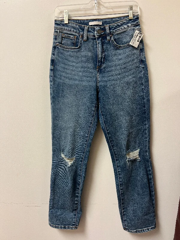 Jeans Straight By Lc Lauren Conrad In Blue Denim, Size: 4