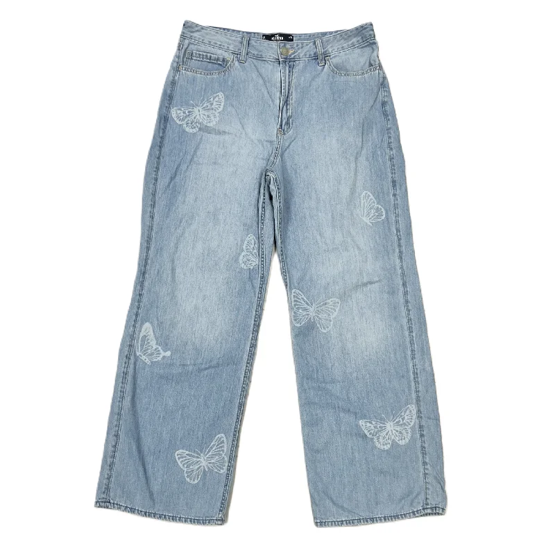 Jeans Wide Leg By Hollister In Blue Denim, Size: 12