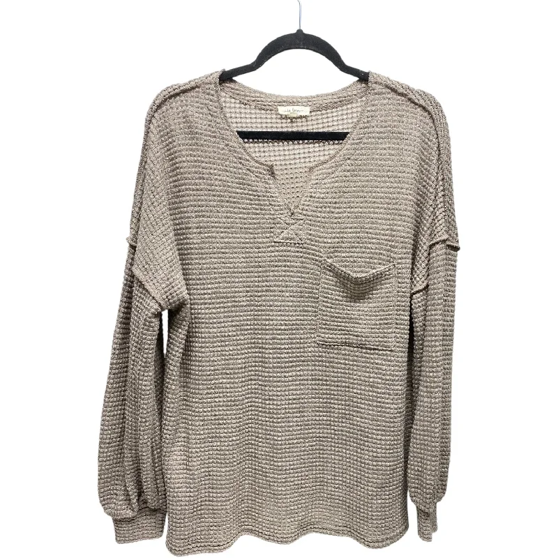 Top Long Sleeve By Clothes Mentor In Brown, Size: S