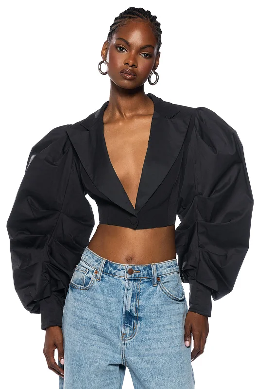 NENA PUFF SLEEVE CROP BLAZER